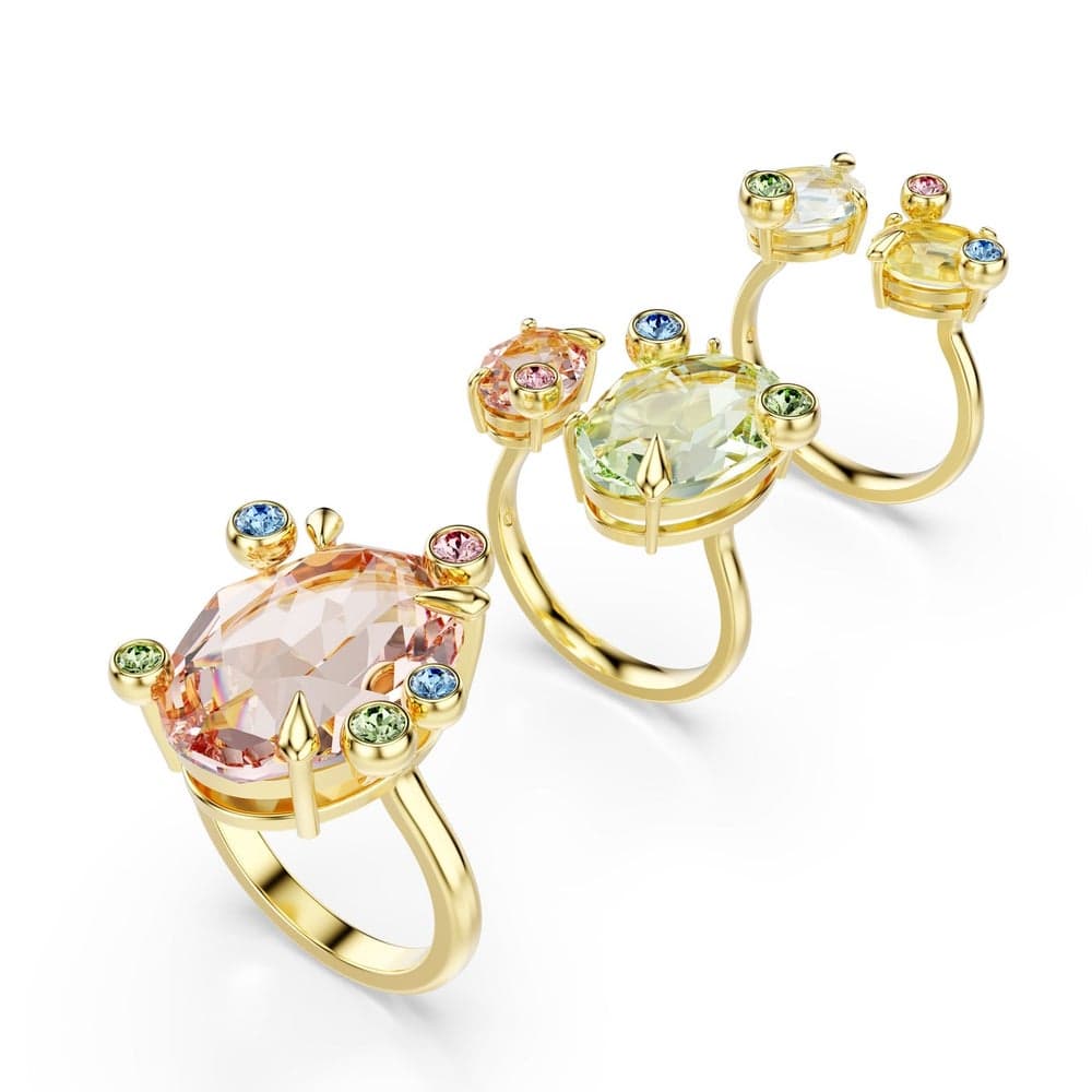 Gema Set of 3 Embellished Crystal Rings - Image 1