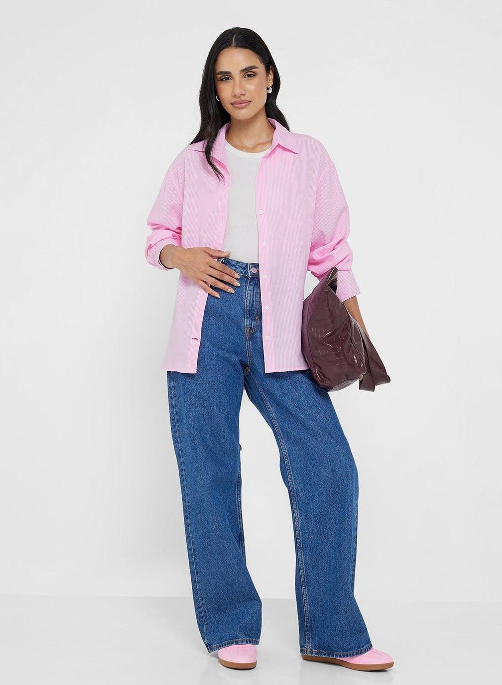 Oversize Button-Up Shirt for Women - Image 1