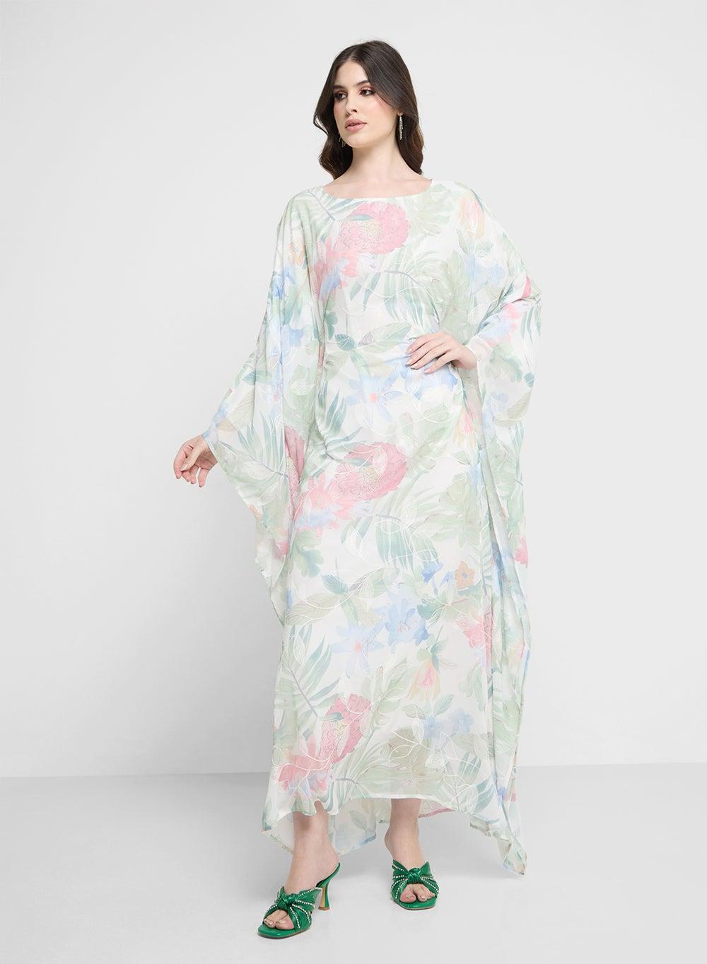 Floral Print Kaftan for Women - Image 1