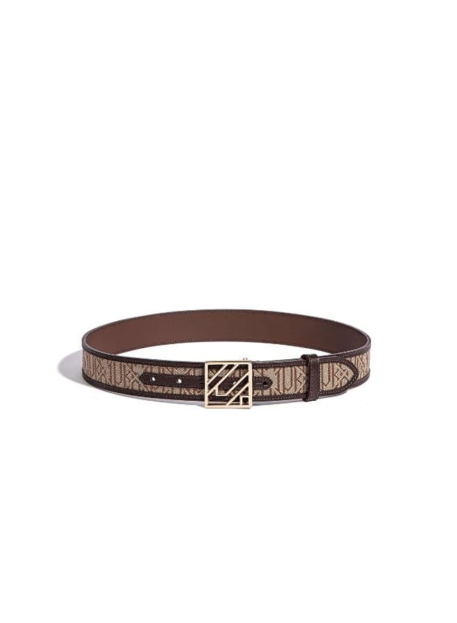 Monogram Belt with Contemporary Buckle - Image 1