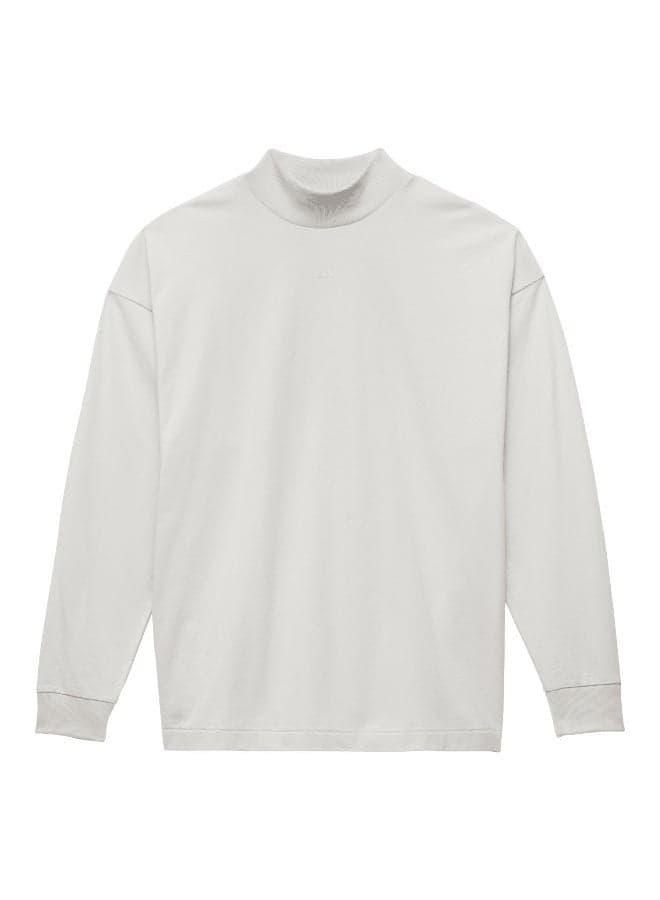 One Bb L/S Tee Grey Unisex Basketball Long Sleeve - Image 1