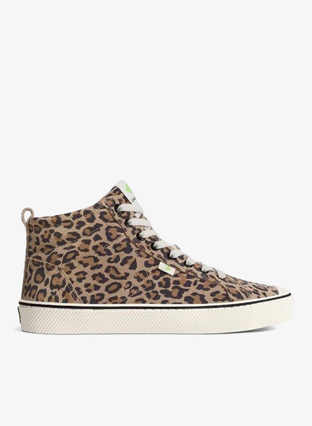 OCA High Stripe Leopard Print Suede Low-Top Sneaker - Image 1