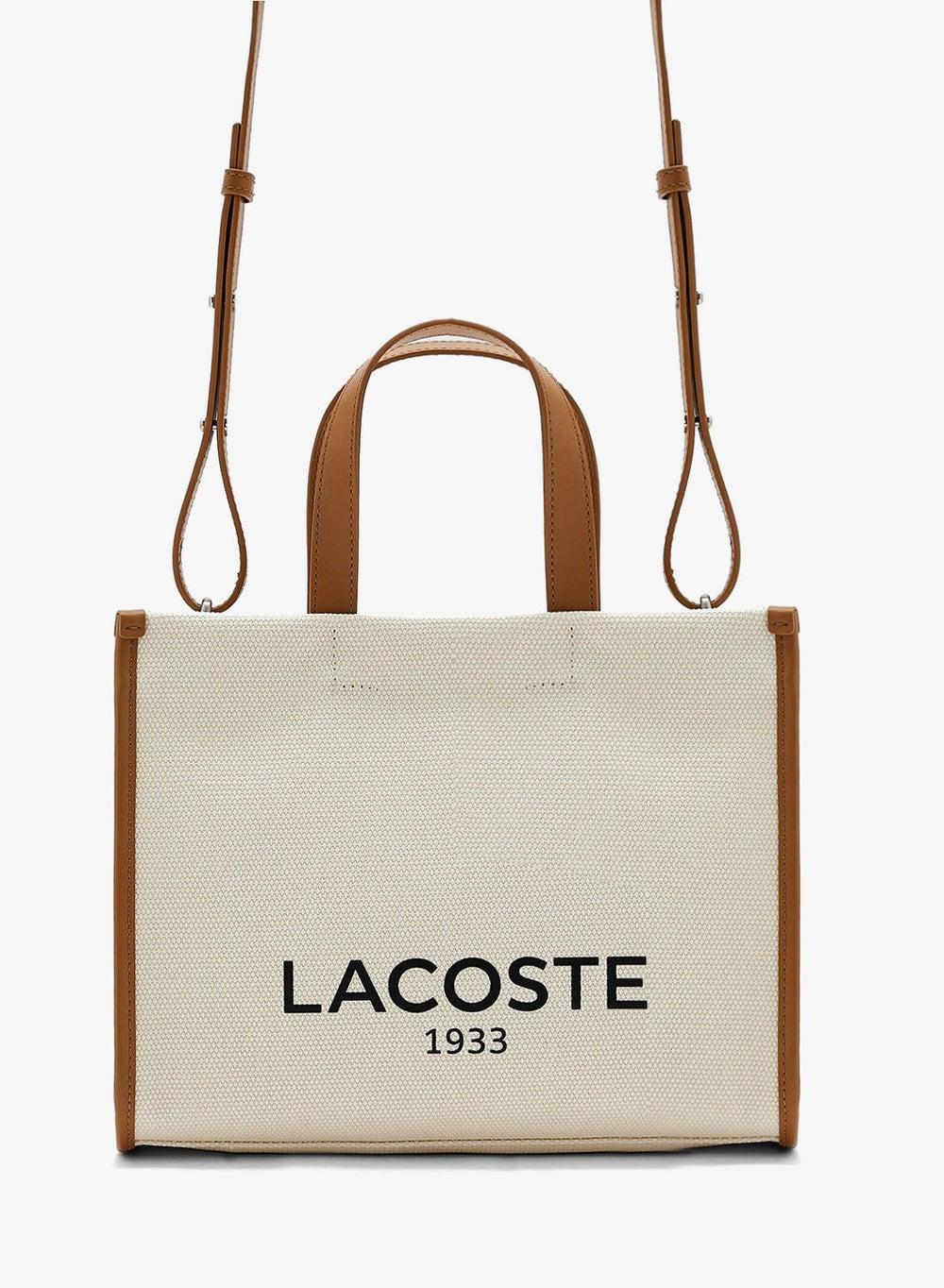 Lacoste Logo Woven Canvas Tote Bag - Image 1