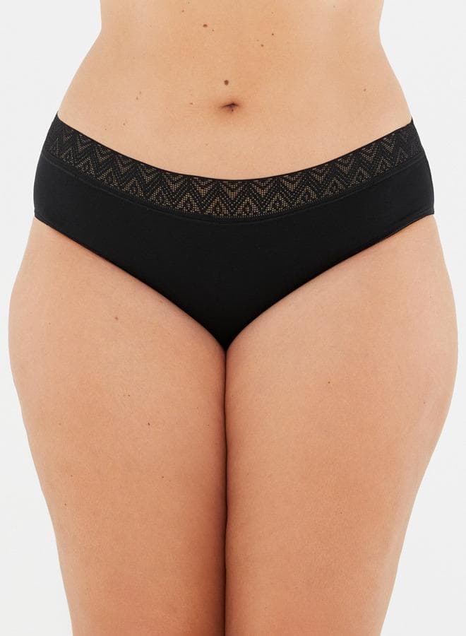 2 Pack Supreme Mid Rise Black Briefs for Women - Image 1
