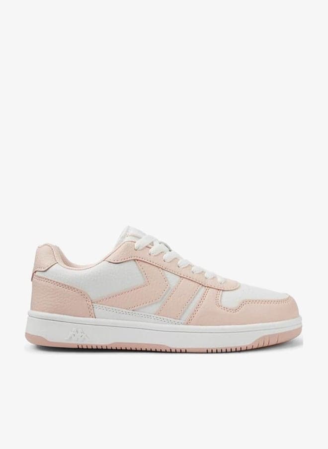 Women's Panelled Lace-Up Low-Top Sneakers - Image 1