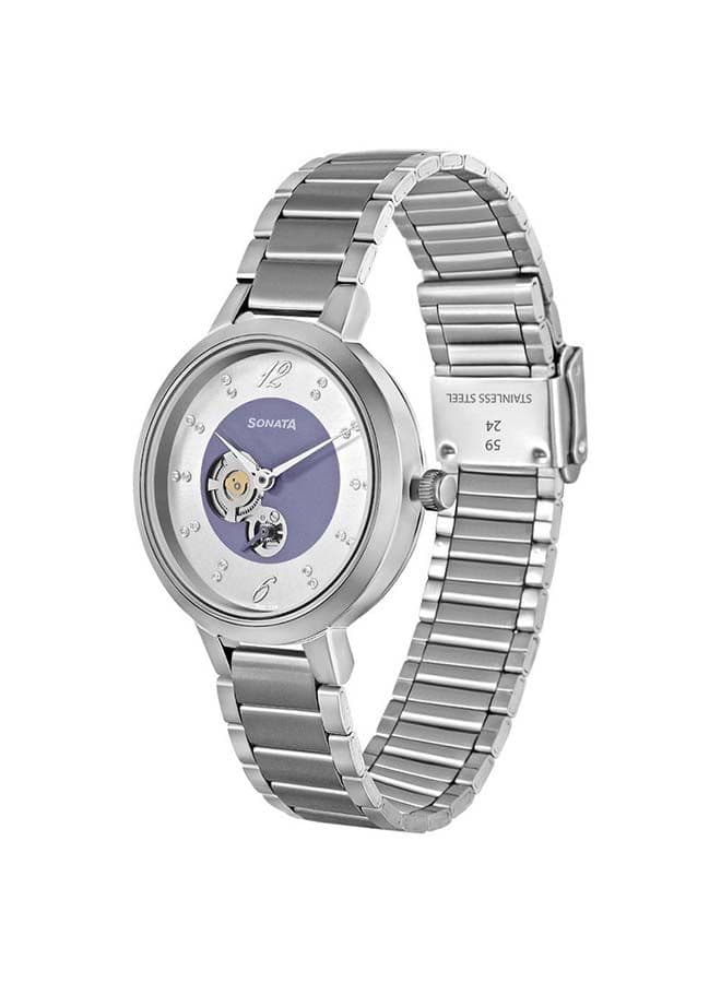 Sonata Stainless Steel Chronograph Watch 8141SM14, 32 mm Silver - Image 1