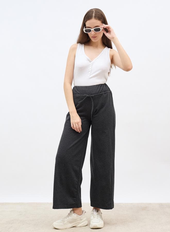 Wide Waistband Drawstring Joggers for Women - Image 1