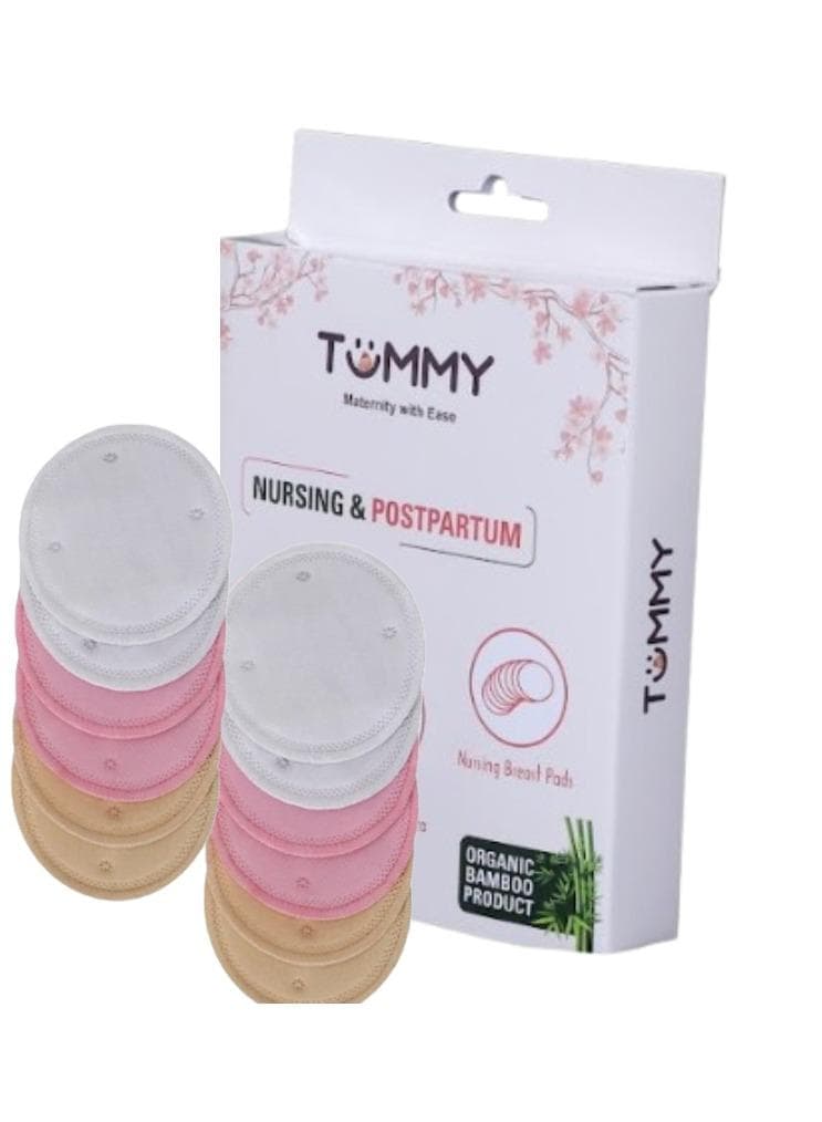 TUMMY Organic Cotton Reusable Nursing Pads, Pack of 12 - Image 1