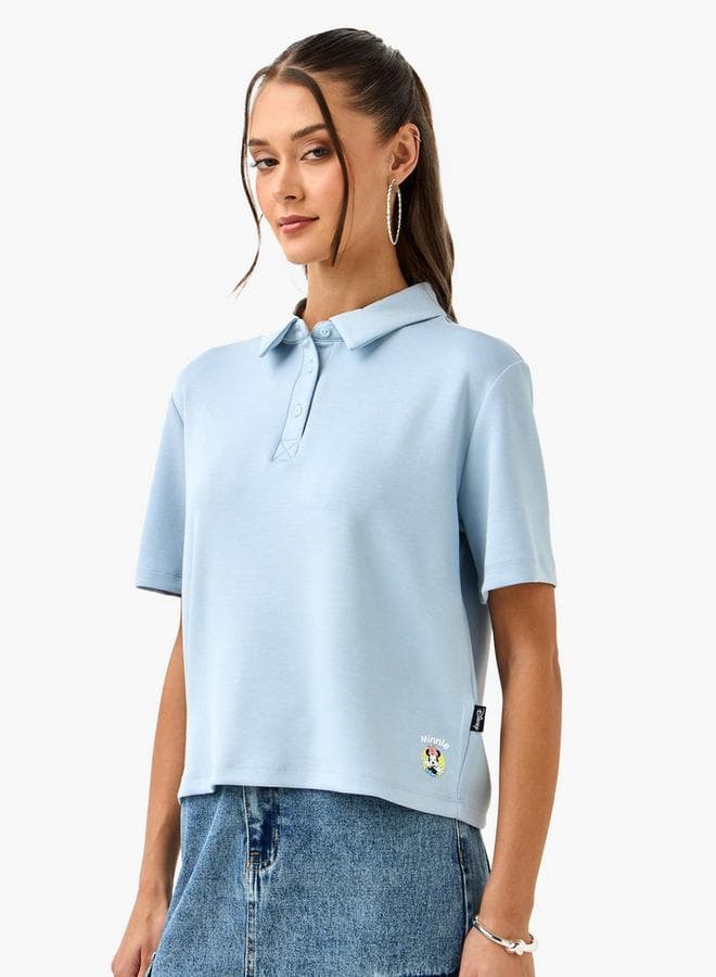 Minnie Mouse Print Polo T-Shirt for Women - Image 1