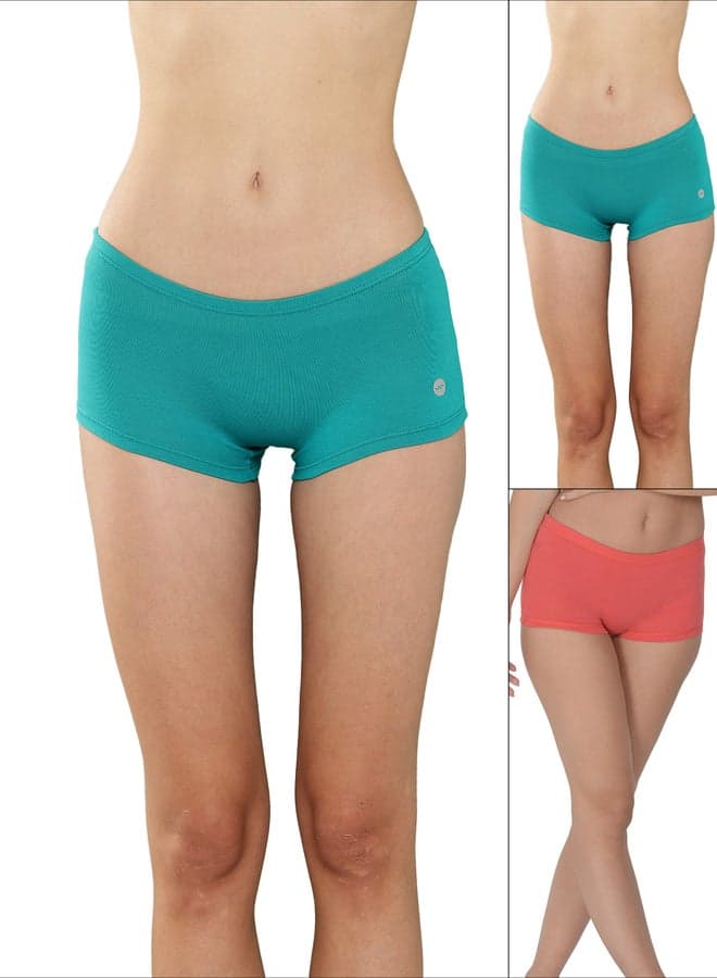 Leading Lady Pack of 2 Cotton Boyshort Panties - Image 1