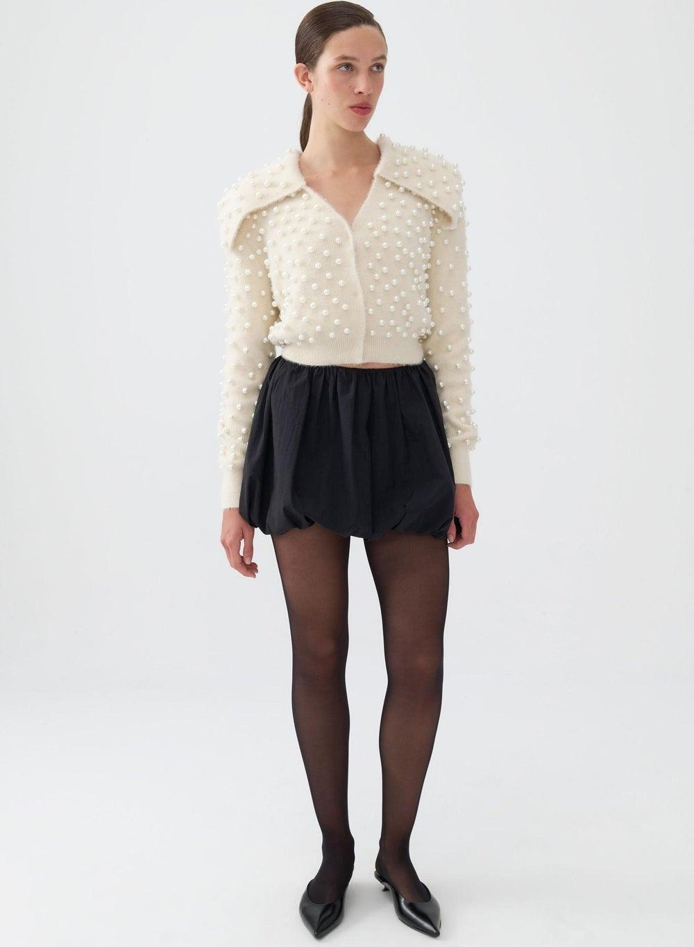 Mini Balloon Skirt with Elastic Waist - Image 1