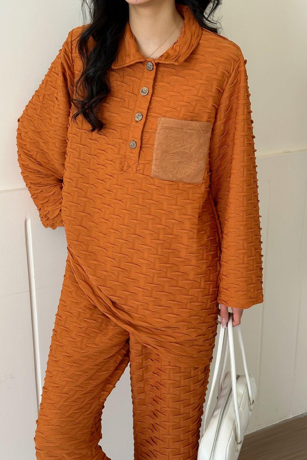Texture Suit with Statement Pocket - Image 1