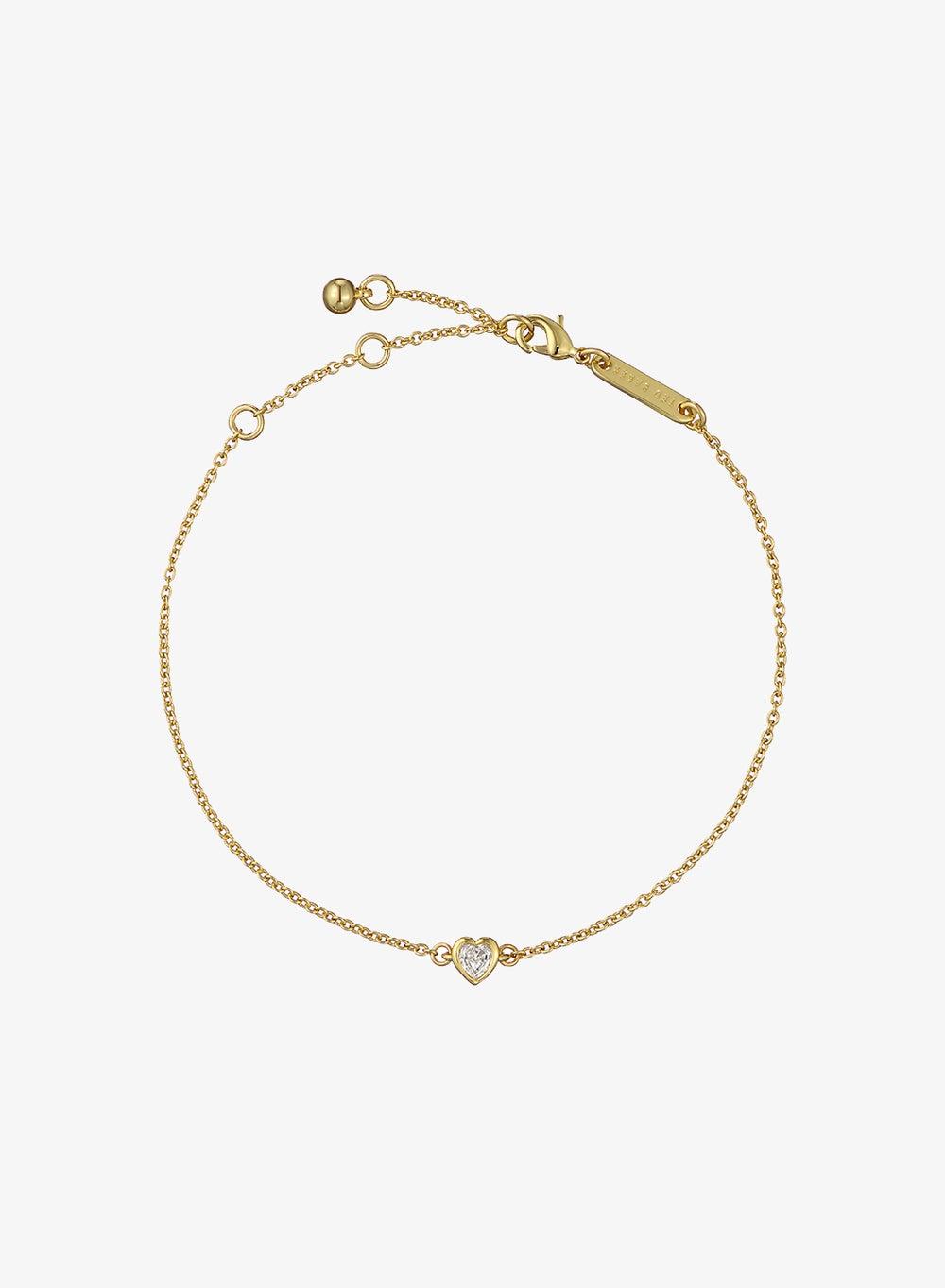Halle Mini Crystal Heart Adjustable Bracelet - Image 1
