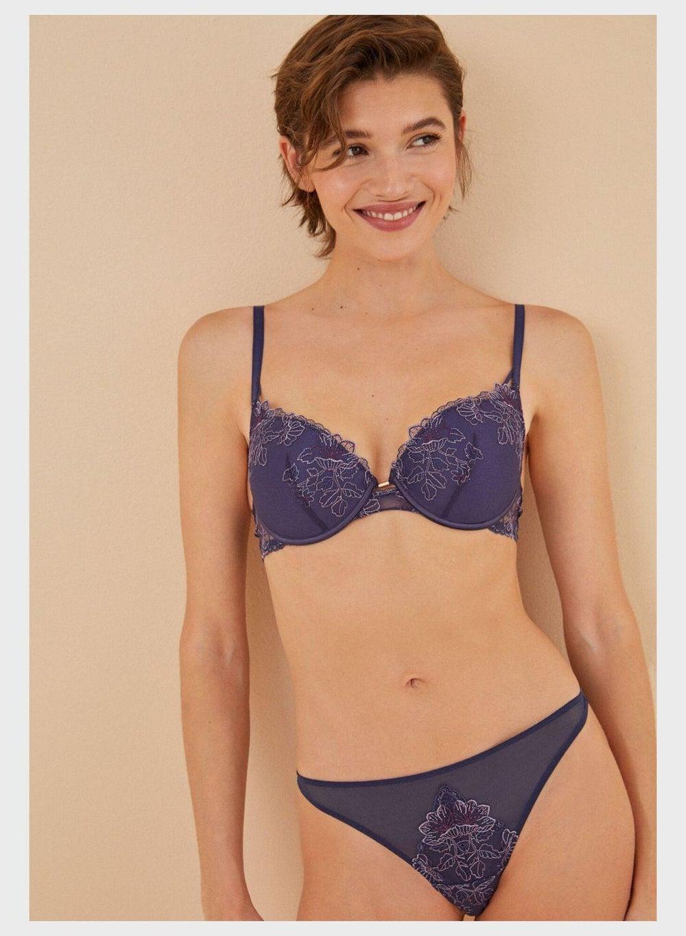 Women'secret Lace Detail Push Up Bra - Image 1