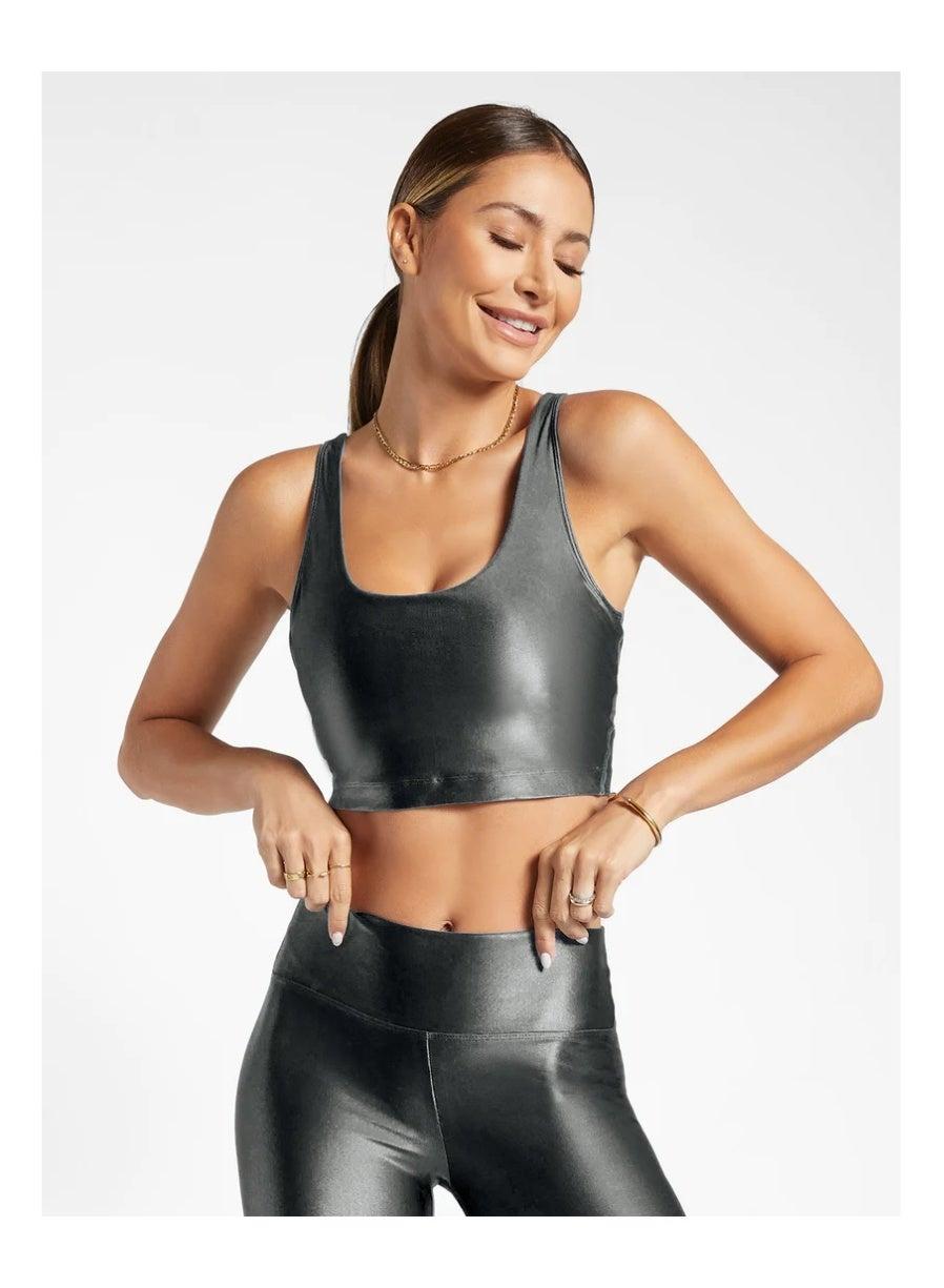 Koral Korra Infinity Crop Top A583S04-L-Gry - Image 1