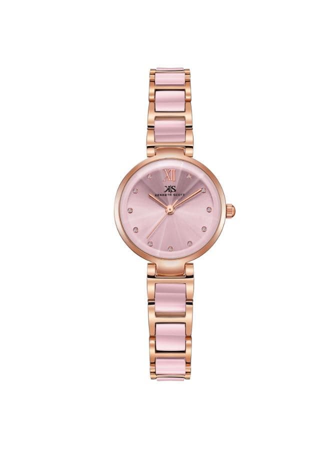 Women's Pink Alloy Ceramic Watch K22531-KCPK, 30 mm - Image 1