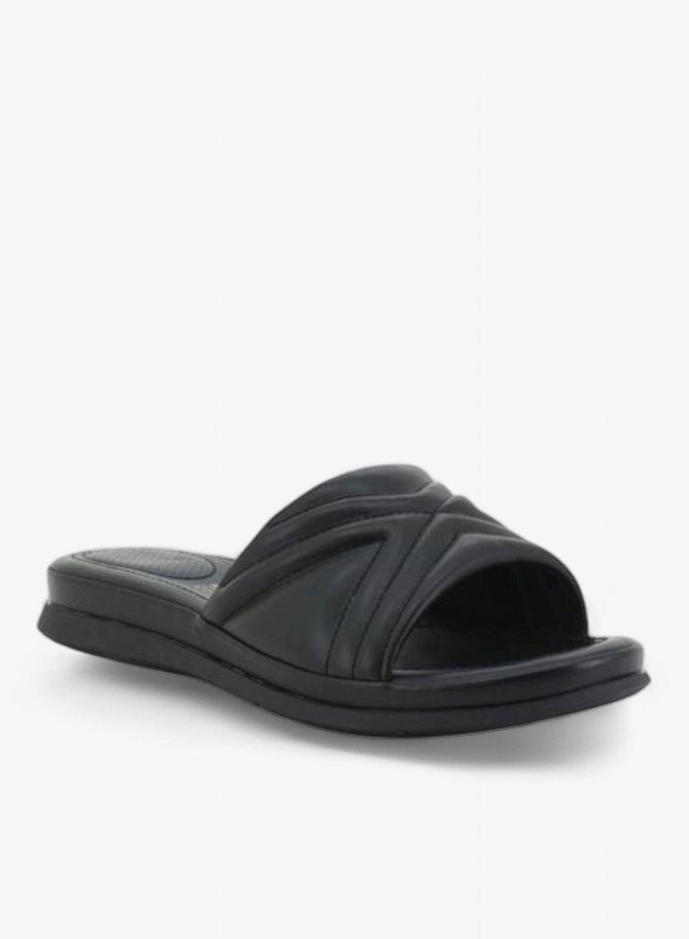 Comfit Embossed Slip-On Flat Sandals - Image 1