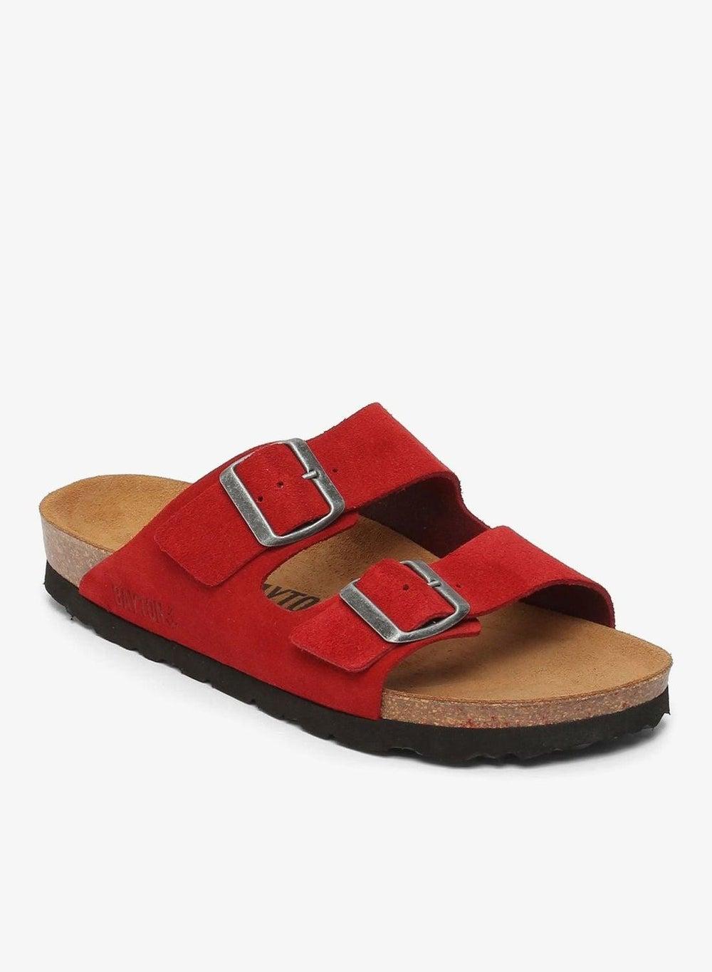 Atlas Leather Flat Sandals - Image 1