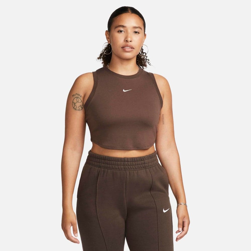 Women's Chill Tight Cropped Mini-Rib Tank Top - Image 1