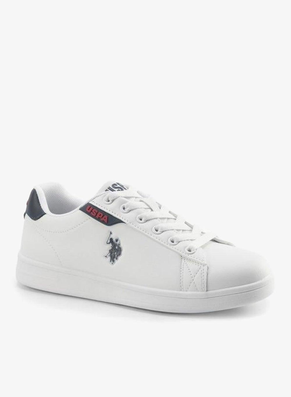 Women Logo Embossed Lace-Up Low-Top Sneakers - Image 1