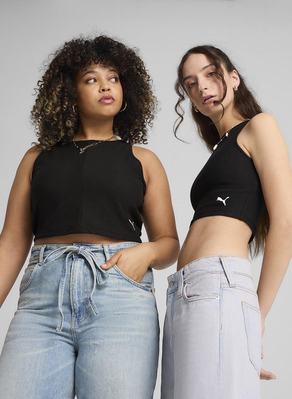 PUMA CLOUDSPUN Ribbed Cropped Tank - Image 1