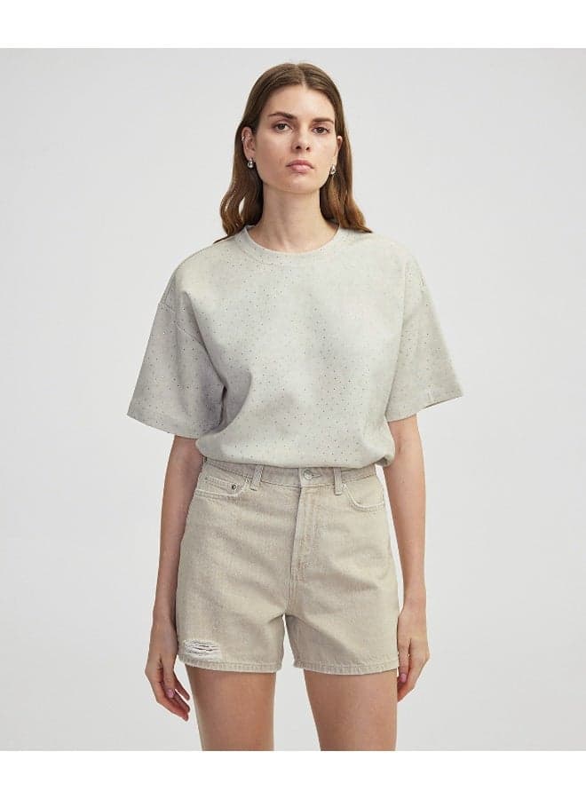 Oversize Rhinestone T-Shirt - Image 1
