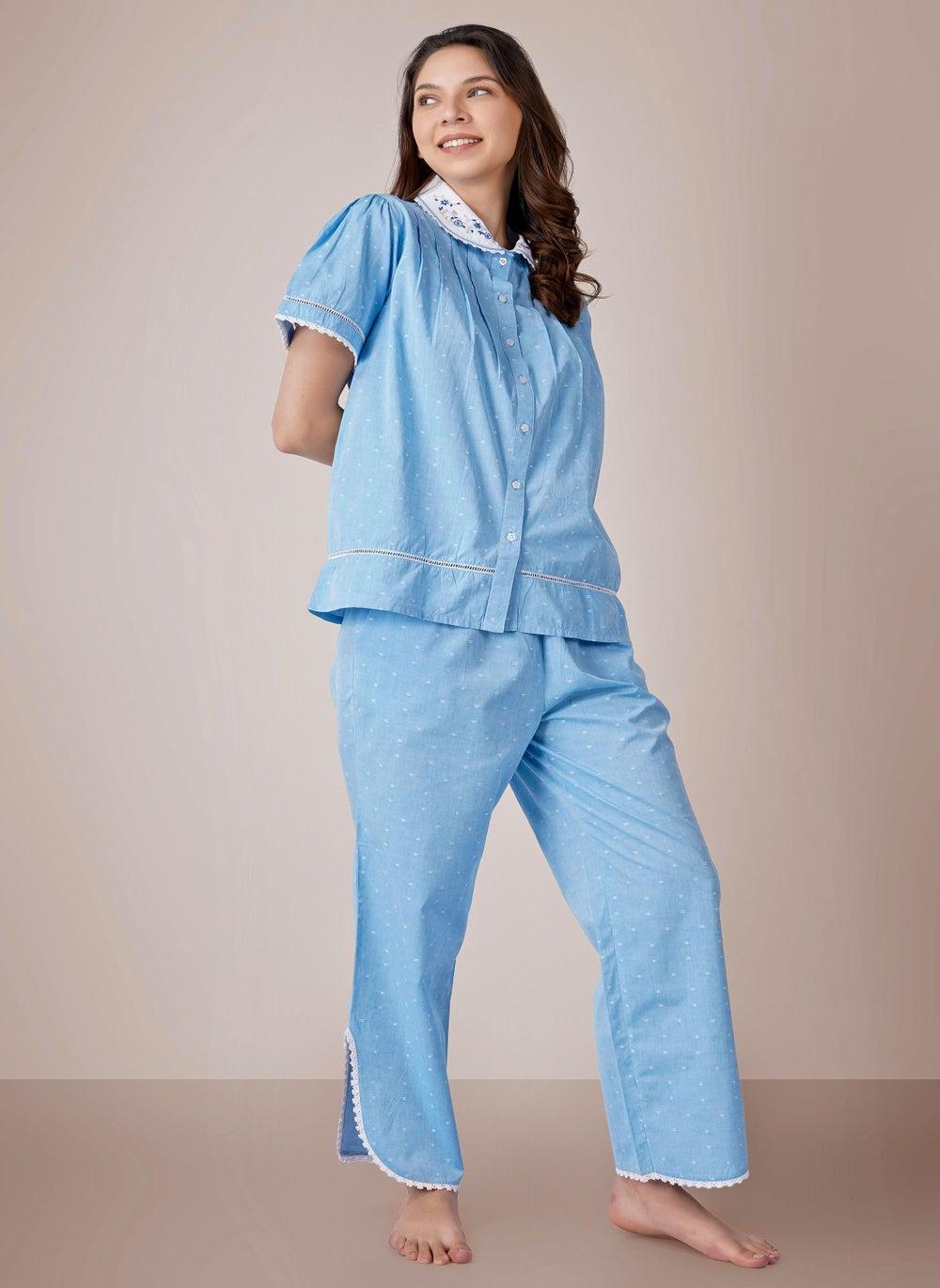 Aria Signature Cotton Long Pyjama Set - Image 1