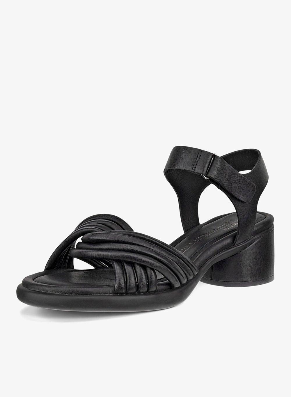 ECCO Sculpted Sandal LX 35 Black Leather Heel Sandals - Image 1