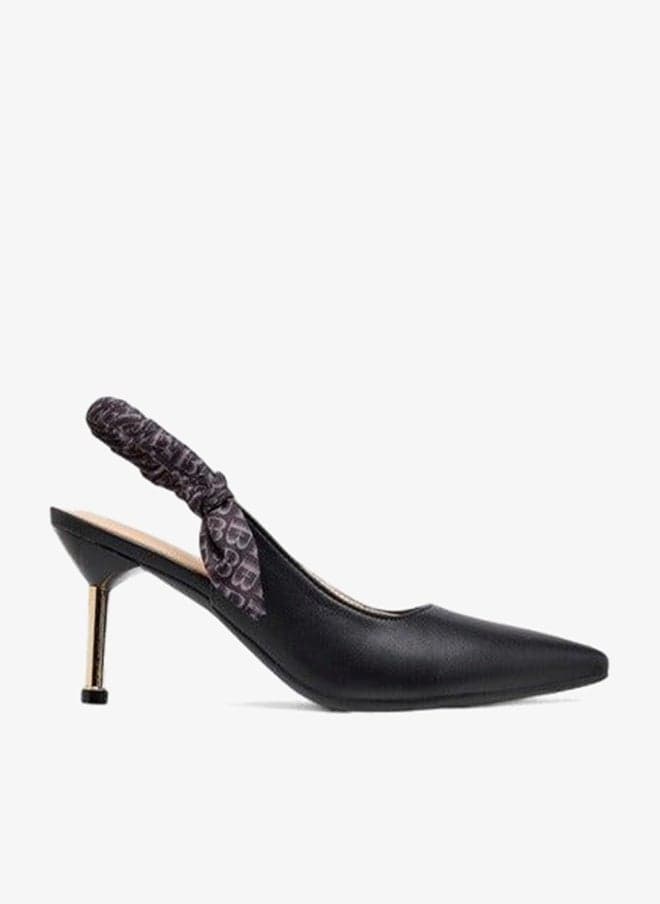 Ruched Slingback Stiletto Heels for Polished Evening Style - Image 1