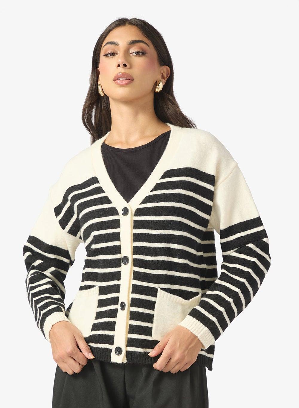 Stripe Cardigan - Image 1