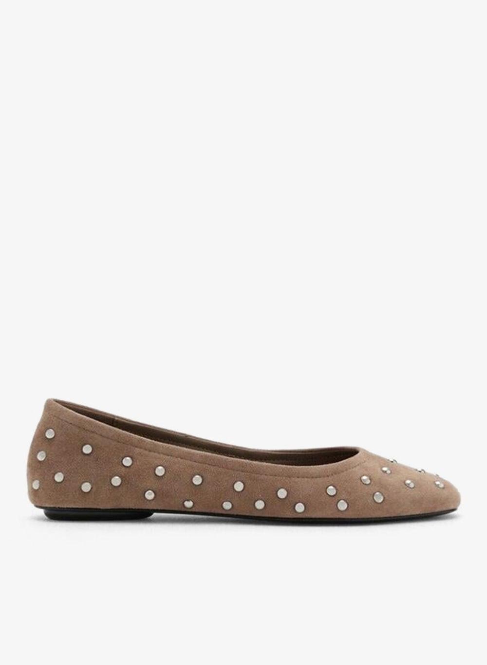 Studded Goat Leather Ballet Flats - Image 1