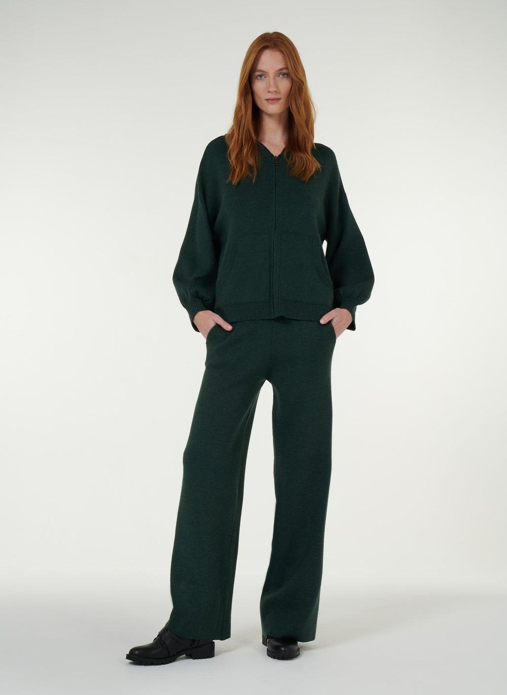 Zipped Balloon Sleeve Hoodie - Image 1