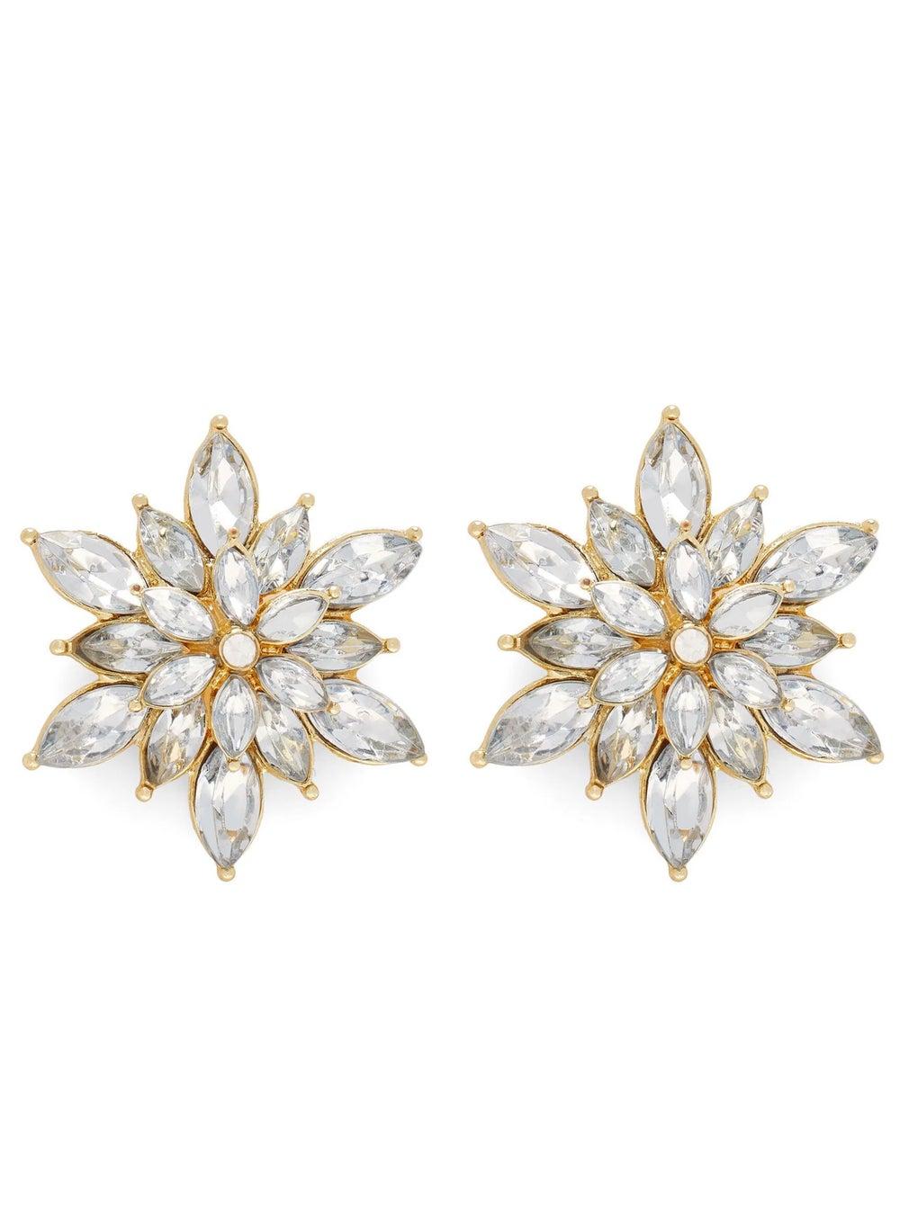 Snowflake Shimmer Stud Earrings - Image 1
