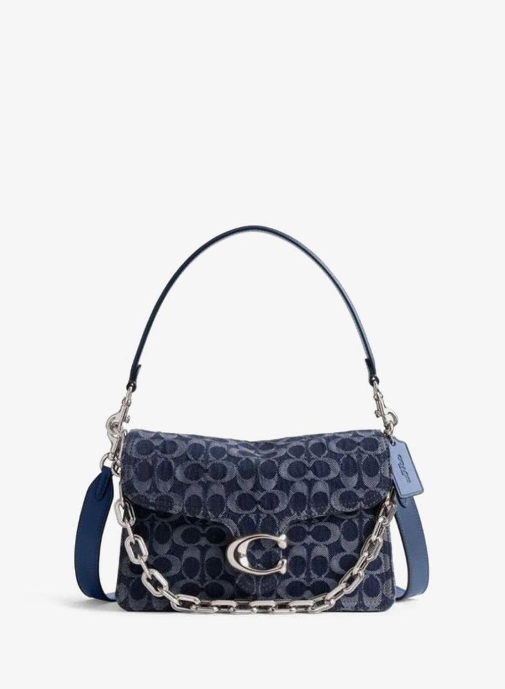 Chain Tabby Shoulder Bag 30 in Signature Denim - Image 1