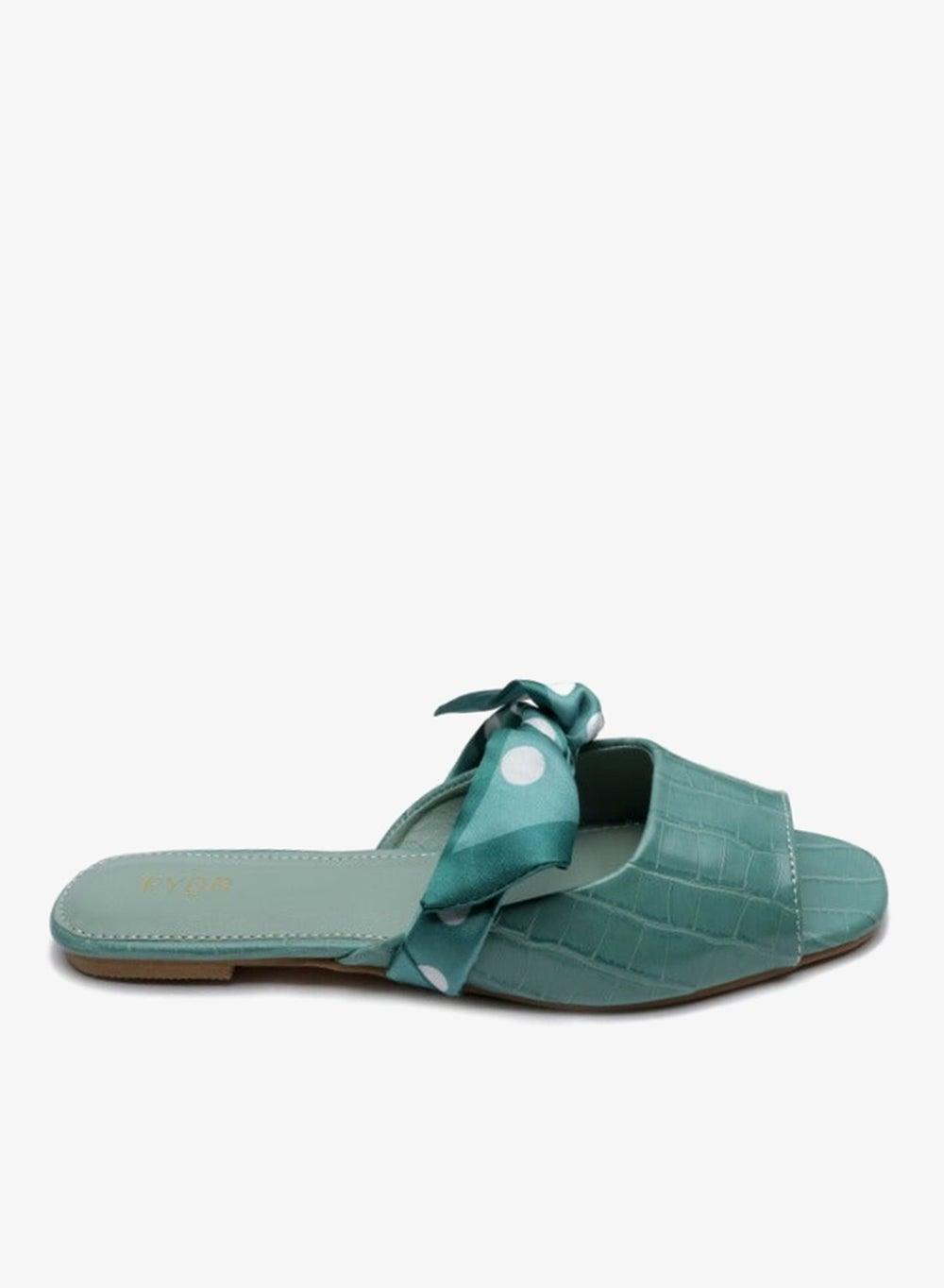 Scarf Knotted Flat Peep Toe Sandal MY 232 - Image 1
