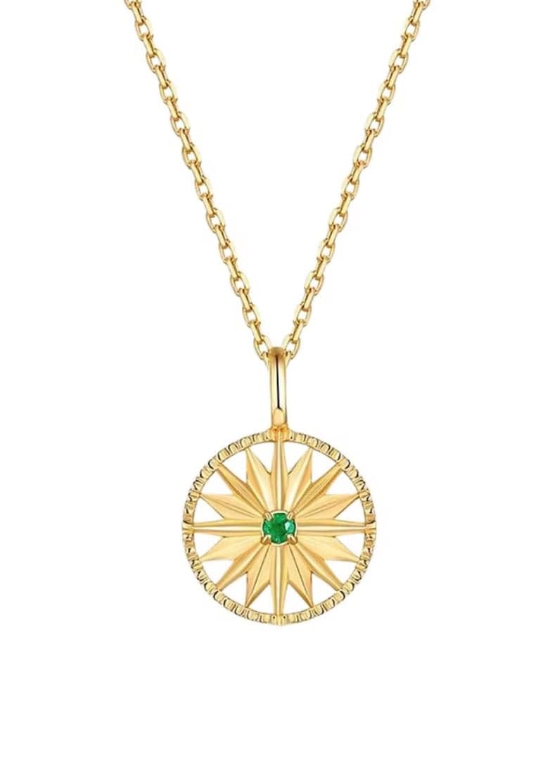Enchanted Emerald Gold-Plated Sterling Silver Necklace - Image 1