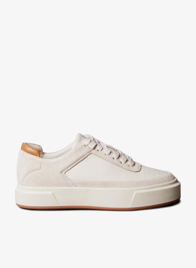 Leather and Suede Signature Low-Top Trainers - Image 1