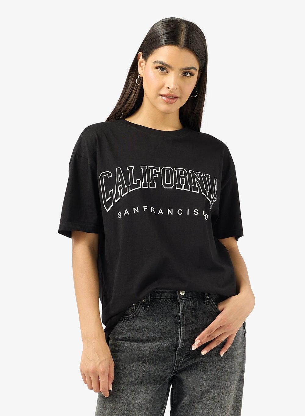 Crew Neck Varsity T-Shirt for Women - Image 1