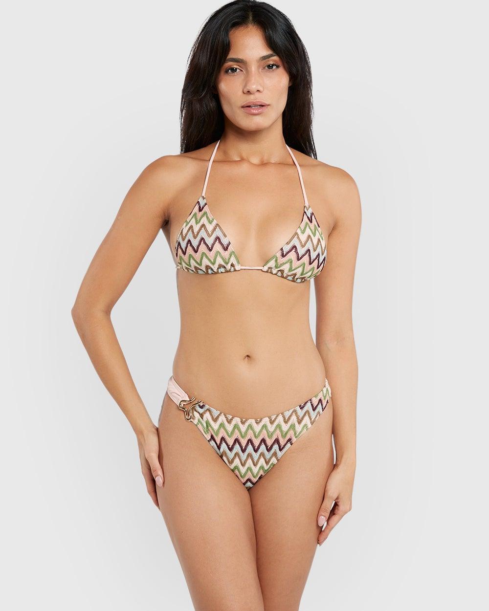Isla & Evie Crochet Triangle Bikini Top - Image 1