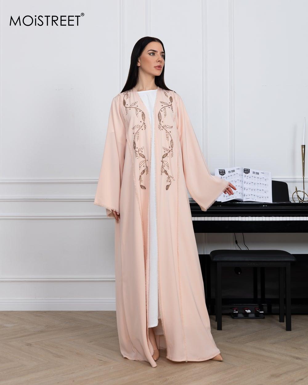 MOiSTREET Nida Embroidery Abaya - Image 1
