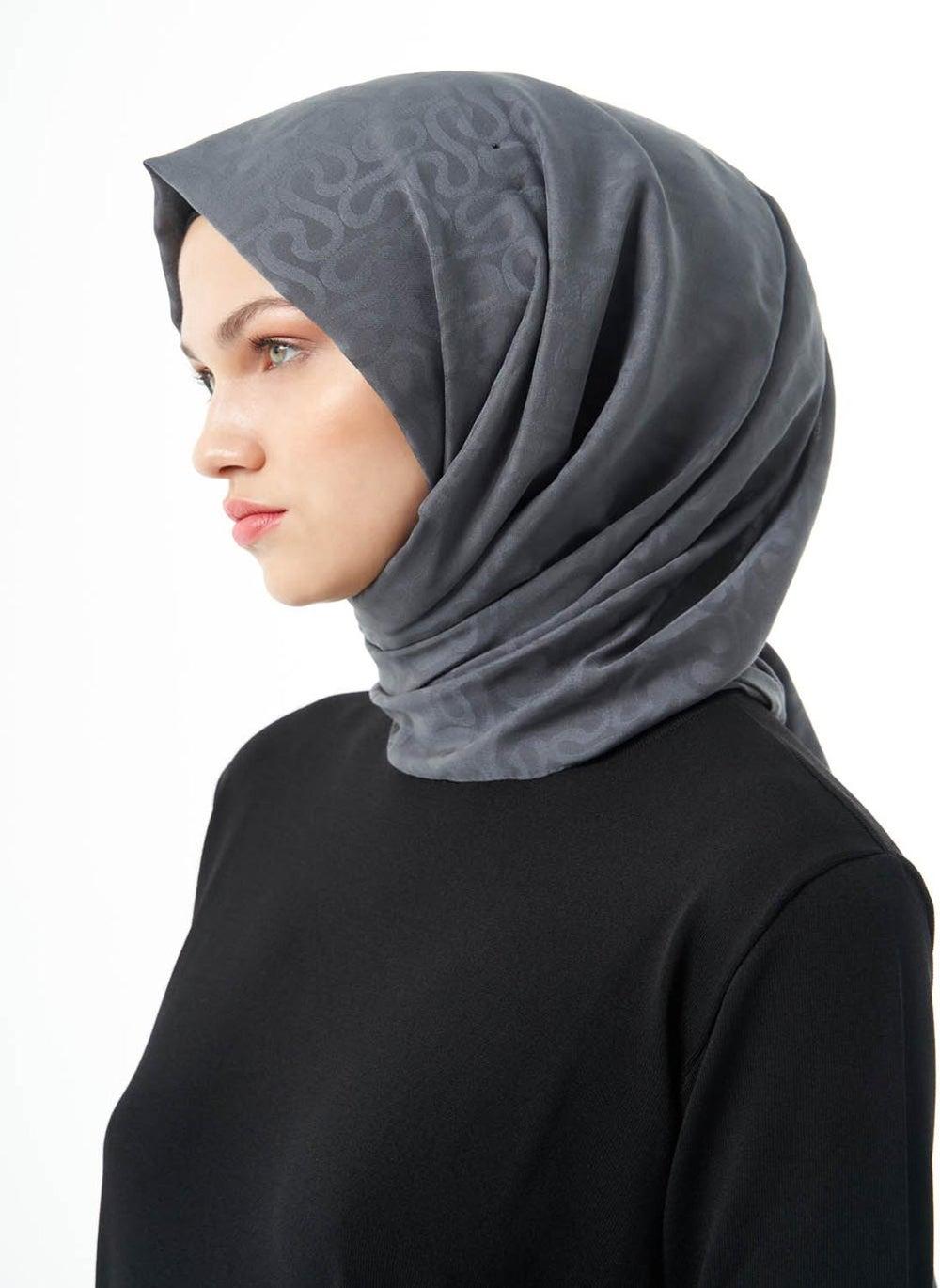Dark Gray His Jacquard Shawl - Image 1