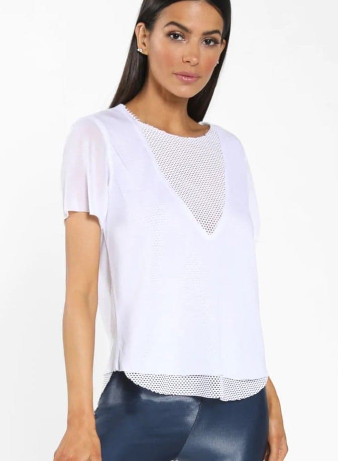 Koral Double Layer Tee A6124J07-L-Wht - Image 1