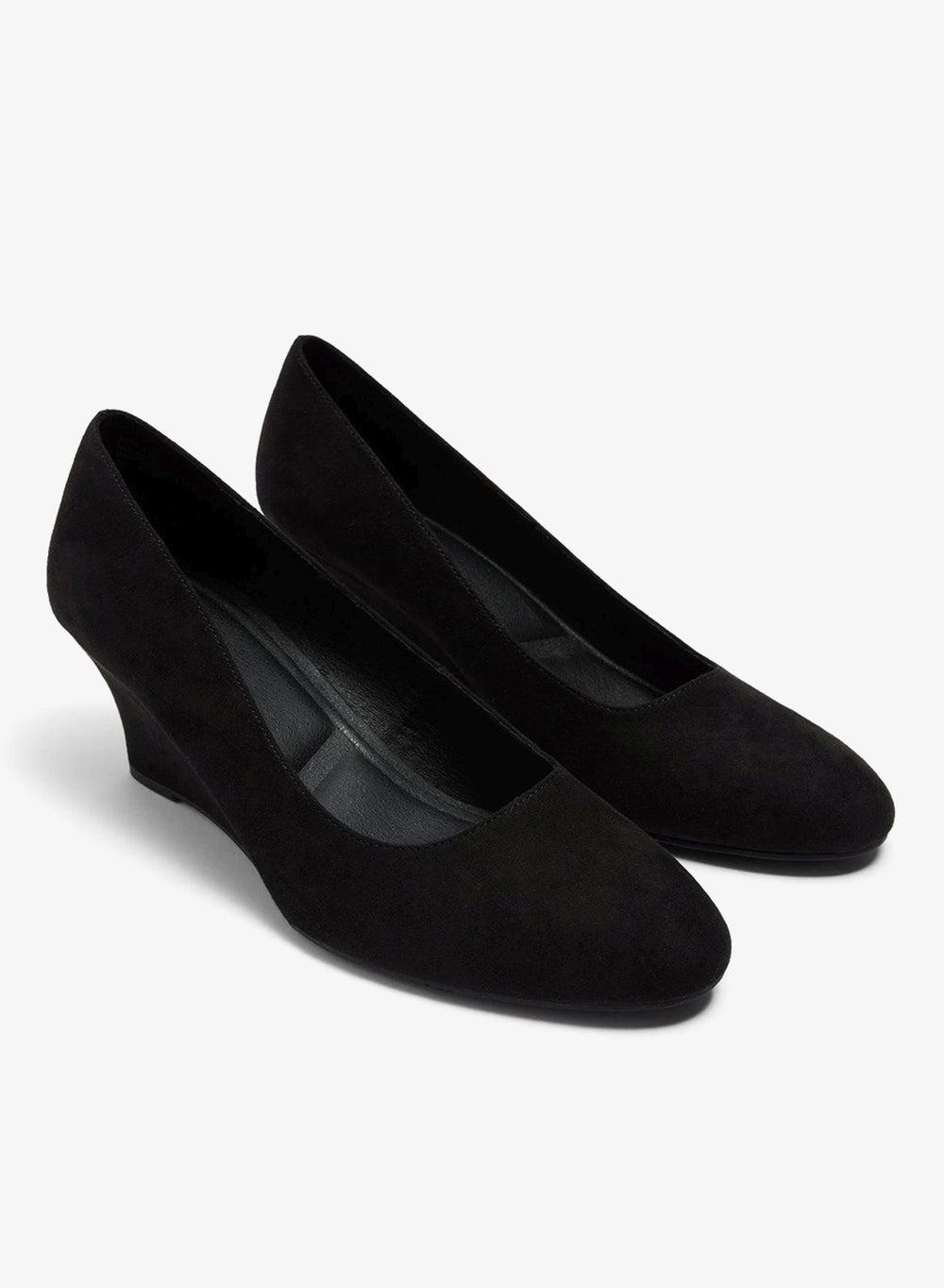 Black Wedge Heels for Workwear and Everyday Wear - Image 1