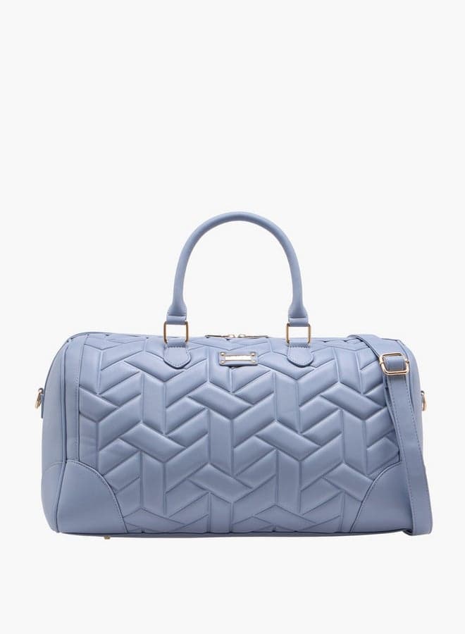 Women's Quilted Duffle Bag with Double Handles - Image 1