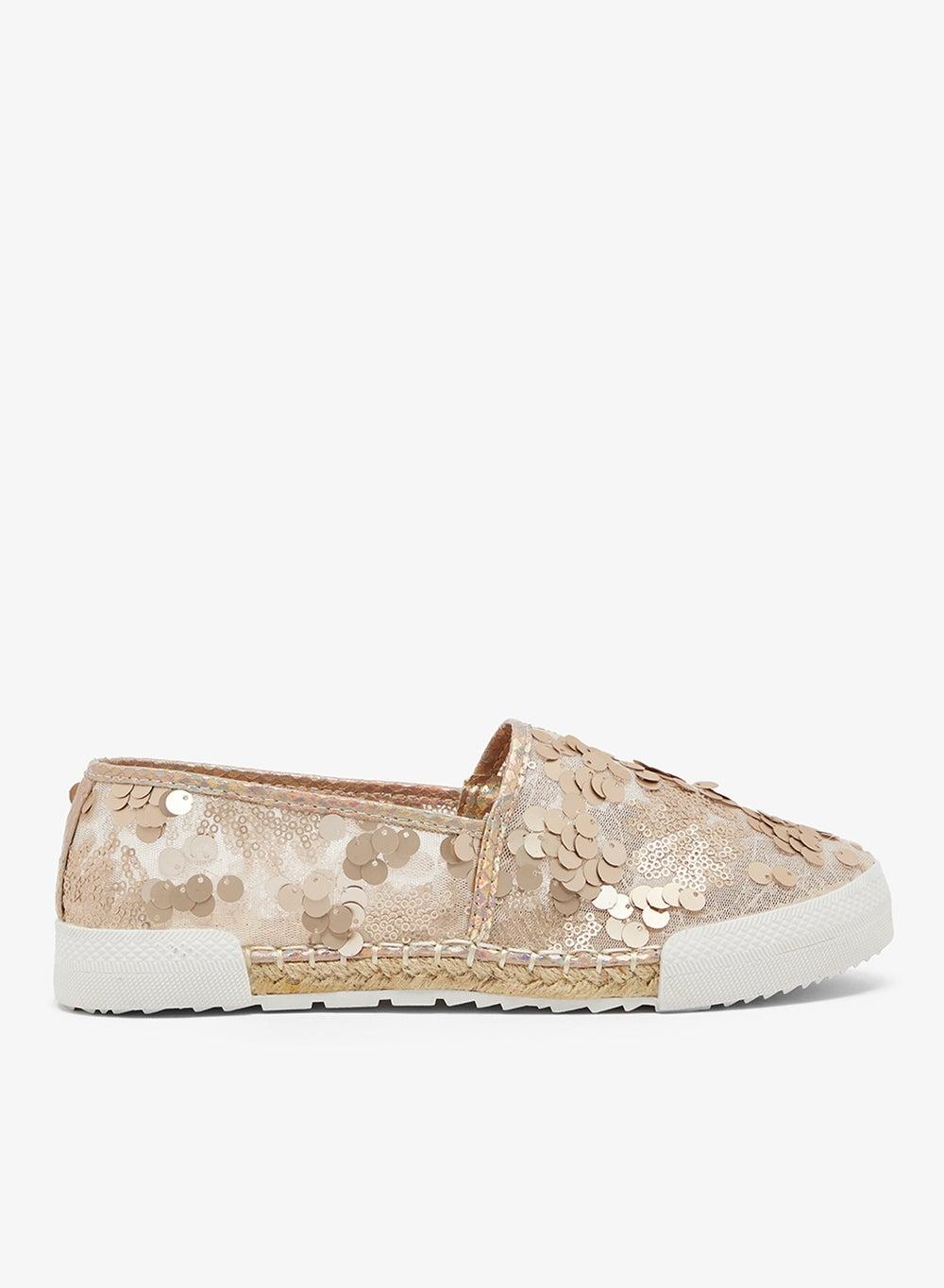 Sequined Espadrille Flats for Women - Image 1