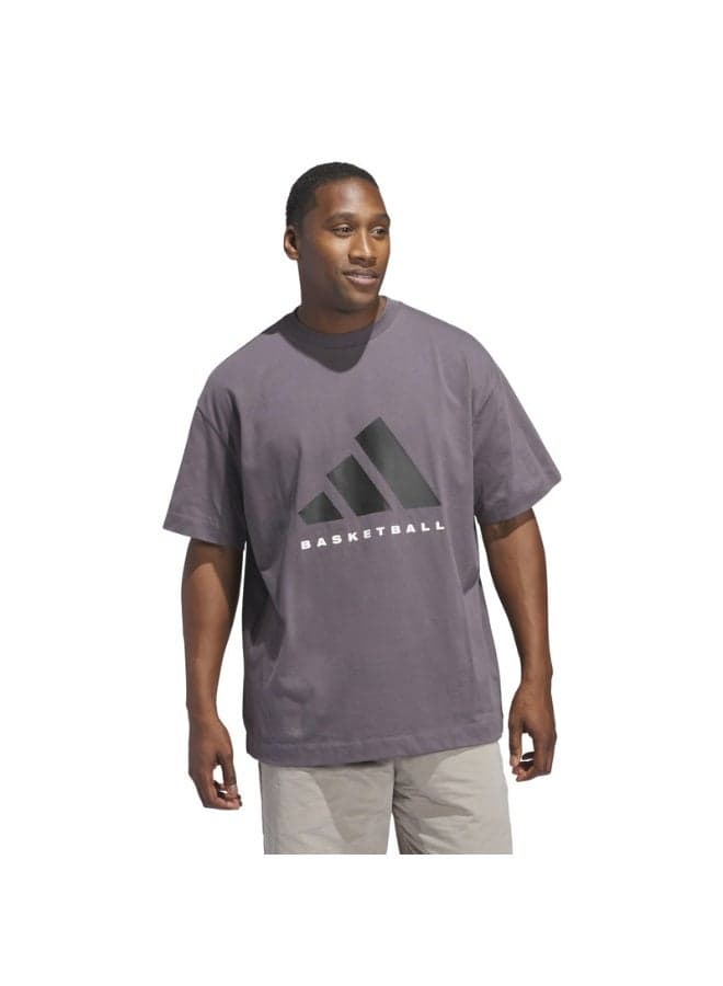 adidas Basketball Loose-Fit Cotton T-Shirt - Image 1
