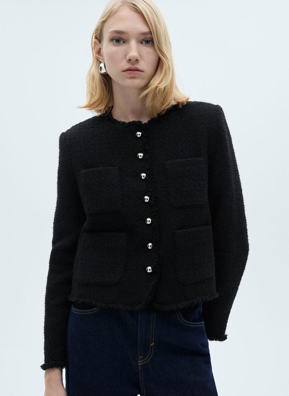 Tweed Jacket With Jewel Buttons - Image 1