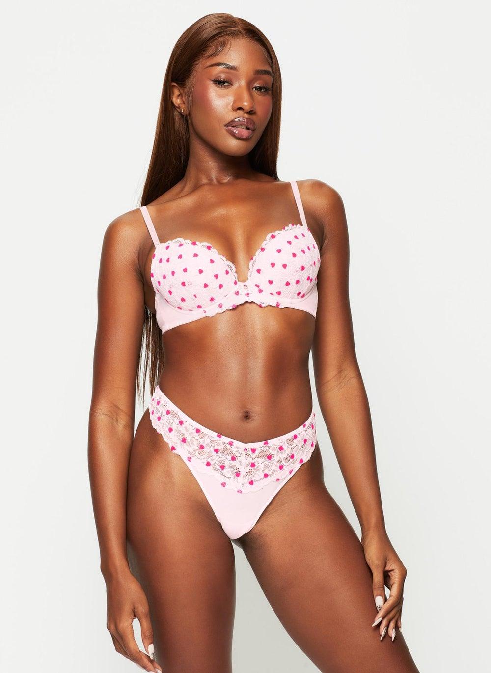 Ann Summers Sexy Lace Planet Flocked Thong - Image 1