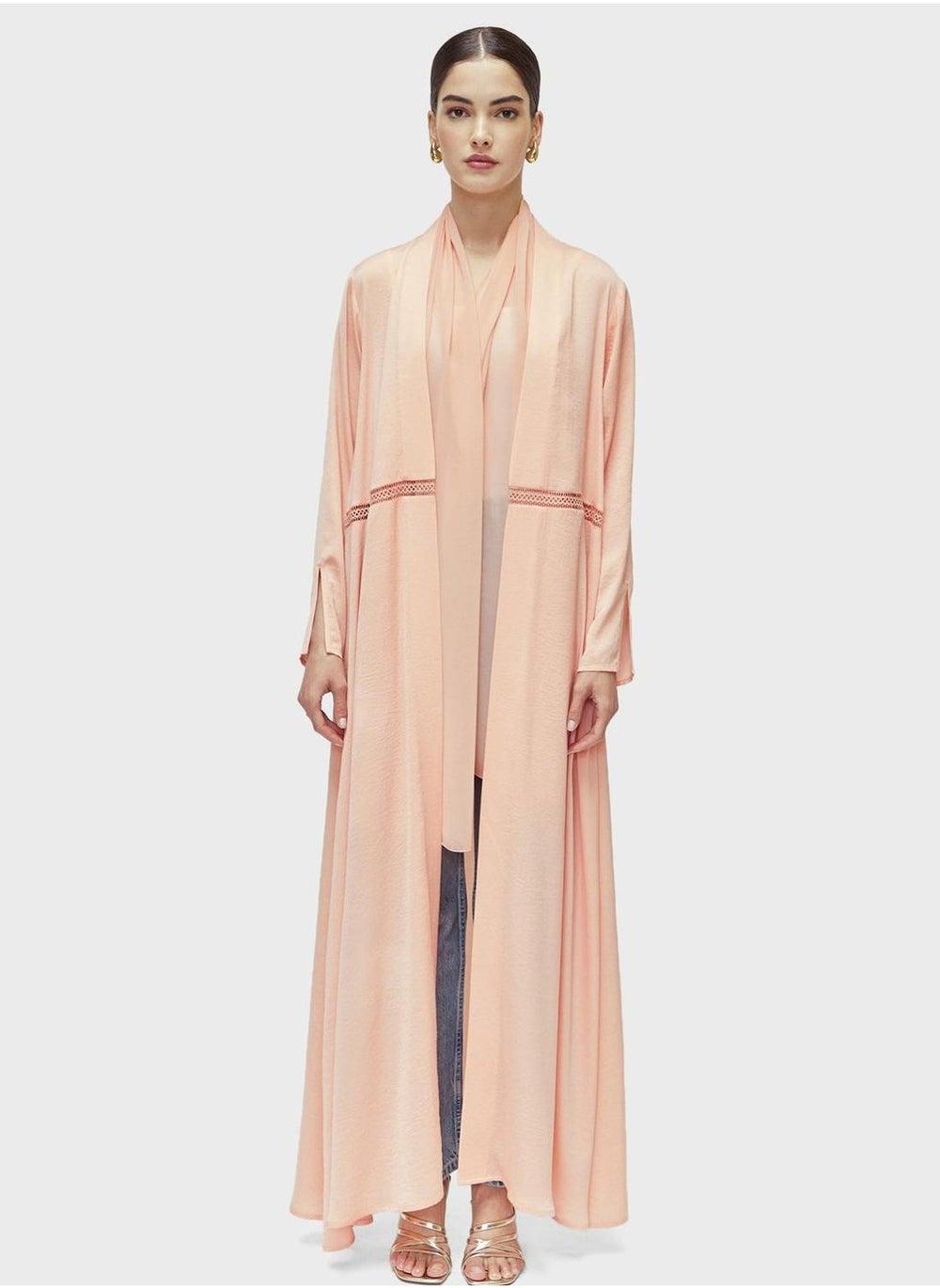 Audrey Open Front Polyester Abaya - Image 1