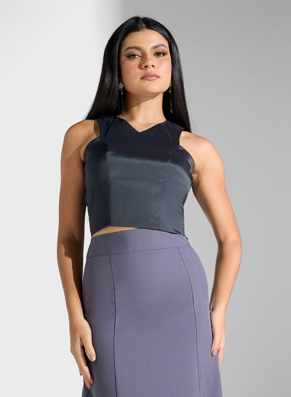 Sleeveless Polyester Modest Blouse for Women - Image 1